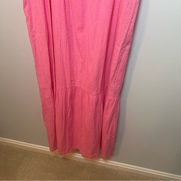 River Island Resort Maxi Dress Women’s L Tied Back Smocked - Vacation Summer - Picture 4 of 9